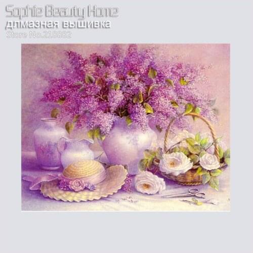 New Arrival Embroidery Cross Russia Flowers Poppy Diy Diamond Painting Full Mosaic Picture Pattern Cross Stitch Rhinestone