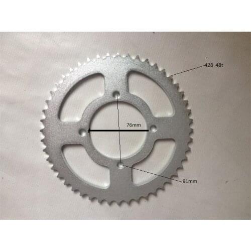 Motocicleta scooter motorcycle parts sprocket tandwiel 48 tooth for 428 chain dirt pitbike MOTOCROSS moto crf klx ttr
