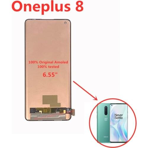 Original Supor Amoled 6.55” For OnePlus 8 5G IN2013 IN2017 IN2011 IN2010 LCD Display Touch Screen Digitizer Assembly Replacement