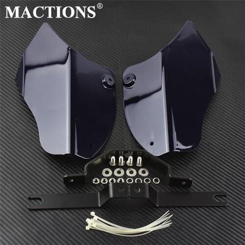 Motorcycle Air Deflector ABS Reflective Saddle Shields Air Heat Deflector For Harley Softail Fatboy FLSTF Deluxe FLSTN Slim FLS