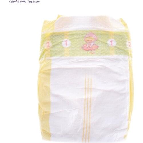 1Pc White Thin section Diapers Disposable Soft Tiny Cute Newborn Diapers Wear fit Baby 43cm Children Doll Accessories