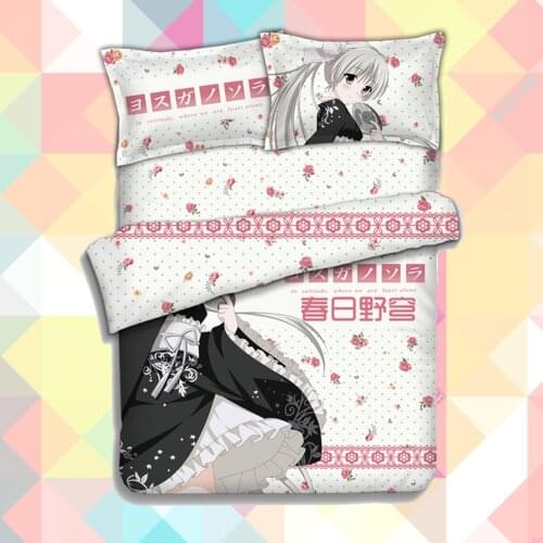 Anime Cartoon yosuganosora Quilt Cover Soft Printed Bedding Set With Pillow Cases Bed Sheet Duvet Cover Set No.CP151228