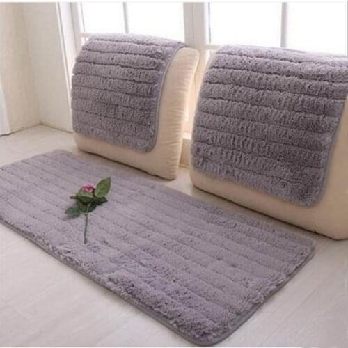 45*135cm Winter Thick Plush Chair Cushion Cloth Office Car Seat Student Computer Seat Cushion Non-slip Comfortable With Straps