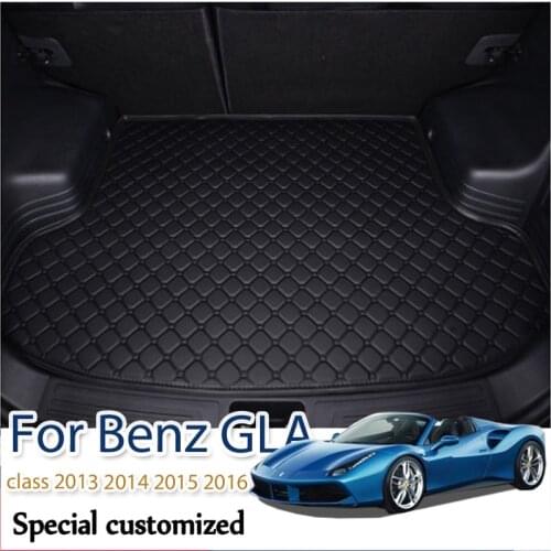 Custom Car trunk mat for Benz GLA class 2013 2014 2015 2016 cargo liner carpet interior accessories cover