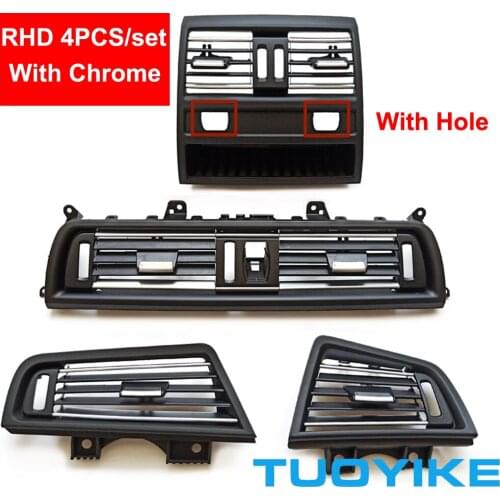 RHD Right Hand Drive Front Left Right Central Rear Air Conditioning Vent Grille Fresh Panel Chrome For BMW 5 Series F10 F18 520