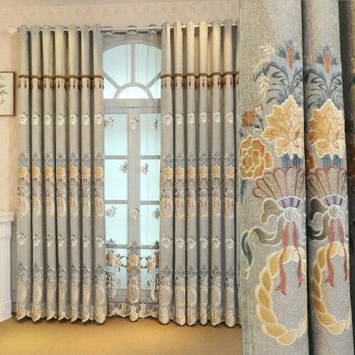 Luxury Modern Hollow Out Embroidery Curtain Tulle Window Sheer Curtain For Living Room Bedroom Kitchen Window Screening Panel