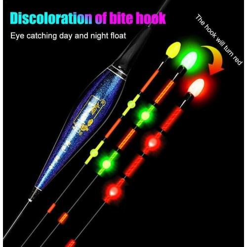 Smart Led Fishing Float Highly Sensitive Fish Bite Glowing Buoy Night Remind Electric Fishing Sensor Float Gravity Z7Z3