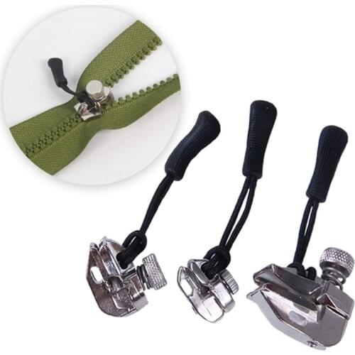 Zipper Repair AceCamp Fixnzip Kit Puller Replacement Nickel Fix Install for Sewing Hoodie Jackets Tool Clothes Bag Screw Slider