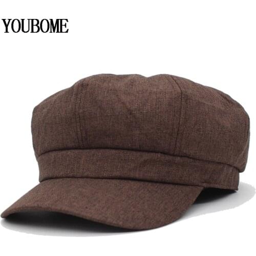 YOUBOME Women Octagonal Hats For Women Gorras Planas Newsboy Snapback Caps Military Hat Female Casquette Sun Hat Octagonal Cap