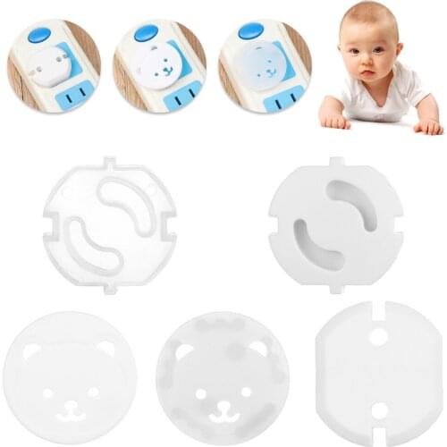 10Pcs Baby Safety Socket Rotate Cover 2 Hole Round European Standard Electric Protector Cover Baby Socket Plastic Security Locks