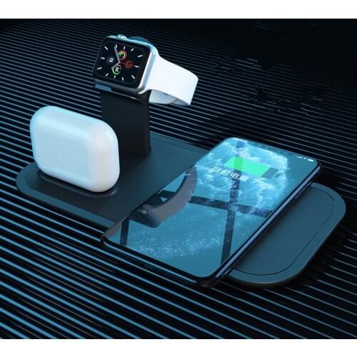 2021 Wireless Charger 15W 3 in 1Fast Charging for iPhone 12 11 pro/XR/Xs Charging Dock Station for Apple Watch Double USB