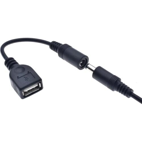 5V USB A Female to DC Power Jack 5.5mm x 2.1mm Charge Adpter Cable