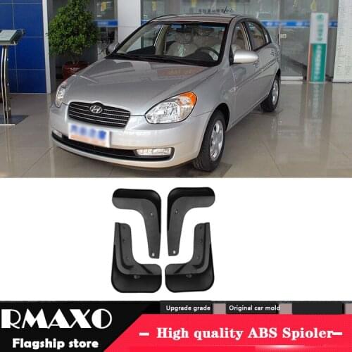 For HYUNDAI ACCENT 2004-2010 Mudflaps Splash Guards Front With the color and rear Mud Flap Mudguards Fender Modified special