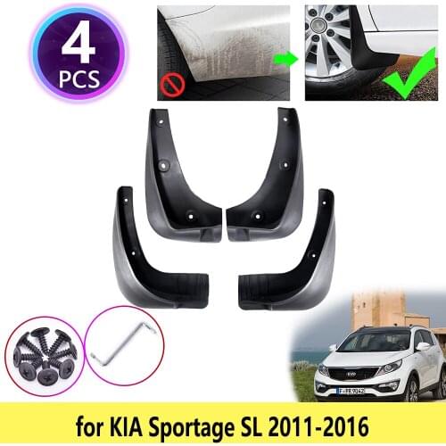 4PCS for KIA Sportage SL 2011 2012 213 2014 2015 2016 New Mudguards Mudflaps Fender Mud Flap Splash Guards Car Rear Accessories