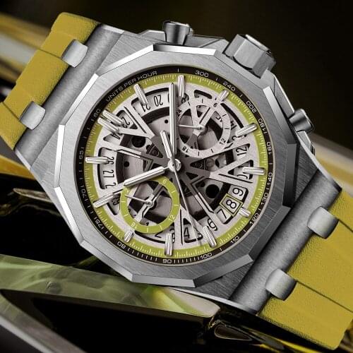 DIDUN Mens Watches Top Brand Luxury Business Watch Male Military Quartz watch Chronograph Analog Date Clock steel Wristwatch