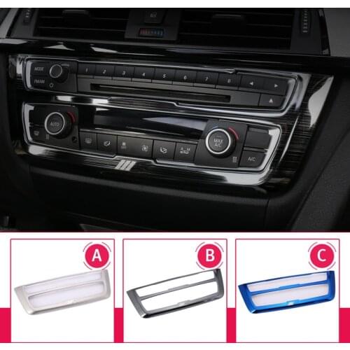 For BMW F30 F34 3 series GT Car Styling Air Conditioning CD Panel Decorative Cover Trim Auto Interior Accessories metal Sticker