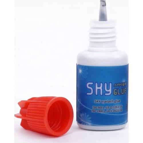 5 Pcs S+ Sky Red Cap Eyelash Extension Glue 1-2S Dry Long Lasting Black Eyelash Latex Strong Adhesive False Lashes Sticky Gel