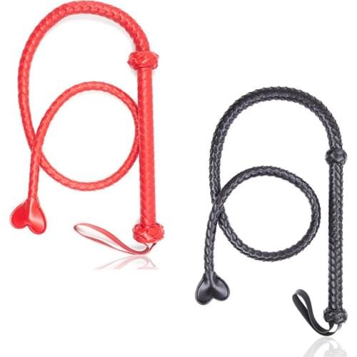 CamaTech PU Leather Horse Whip 1.3M Long Spanking Riding Crop BDSM Policy Knout With Sword Handle Lash Fetish Flogger Adult Game