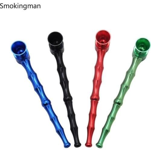 Smoking Pipe Metal Pipe 150mm Bamboo Removable Tobacco Pipe Smoking Accessories Can Be Carried and Cleaned