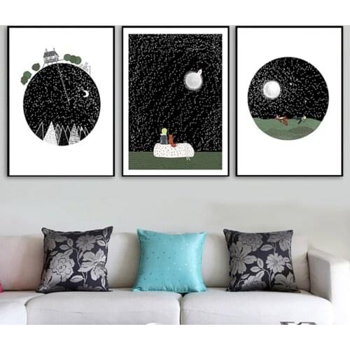 Modular Nordic Prints Pictures Home Decoration Movie Little Prince Paintings For Kid Room Simple Style Canvas Poster Wall Art