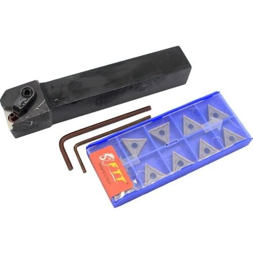 MTFNR2020K16 1PCS+ 10PCS TNMG160404-EM HP1025 carbide insert for CNC Lathe Turnning cutter holder turning tools holder