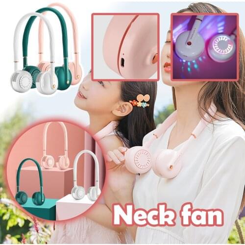Neck Fan Portable Rechargeable Mini Usb Fans Cooling Air Cooler Mute Sports For Home Outdoor Summer 2021 New Ventilador#g4