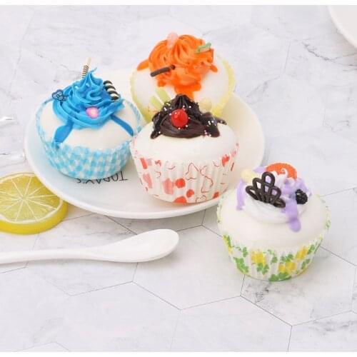 Realistic Artificial Fake Cake Cupcake Model Cup Display Photography Props Crafts Home Decoration
