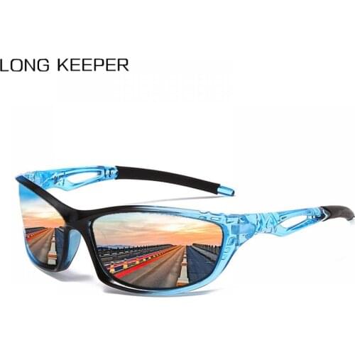 LongKeeper Polarized Sunglasses Mens Driving Shades Outdoor Sports Goggle Sun Glasses UV400 Anti-Glare Male Driving Eyewear