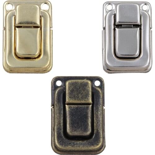 Retro Jewelry Chest Gift Wine Wooden Box Case Toggle Latch Suitcase Hasp Leather Bag Handbag Purse Closure Lock Hardware