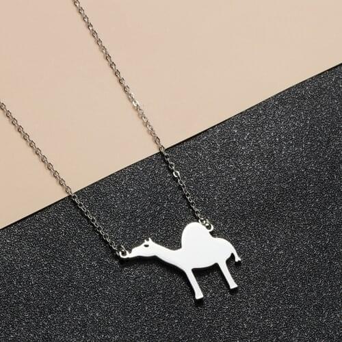 Todorova Stainless Steel Dromedary Arabian Camel Necklaces For Women Girls Kids Desert Animal Choker Necklace Trendy Jewelry