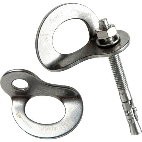 Outdoor Durable Stainless Steel 25KN Anchor Plate Mountaineering Rock Climbing Bolt Hanger Camping & Hiking Accessories