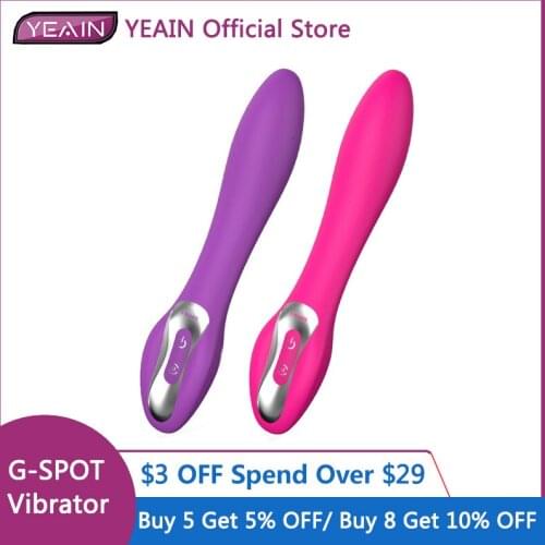 YEAIN G Spot Adult Product Sex Toys For Woman 7 Speed USB Charge Powerful Vibrating Dildo Clit Stimulation Vibrator Masturbation