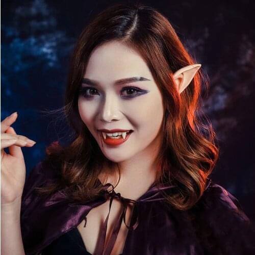 1 Pair Latex Elf Ears Cosplay Party Props Gift Halloween Costume Supplies TT@88