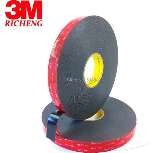 1Roll/Lot 3M VHB 5952 Heavy Duty Double Sided Adhesive Acrylic Foam Tape Black 20MMx33Mx1.1MM