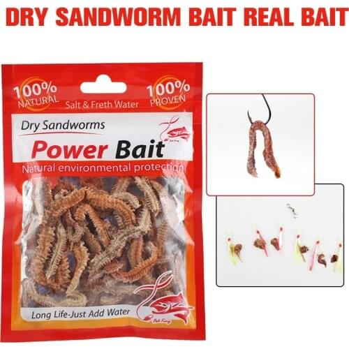 1 pack of freshwater 6g 10g Lu fish cod dried cod dry insect sandworm bait sea fishing worm bait 2021
