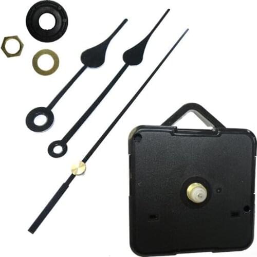 100sets Shaft 18mm DIY Quartz Wall Clock Movement Mechanism Repairment Repair Parts Black Heart Hands Complete parts with Hook