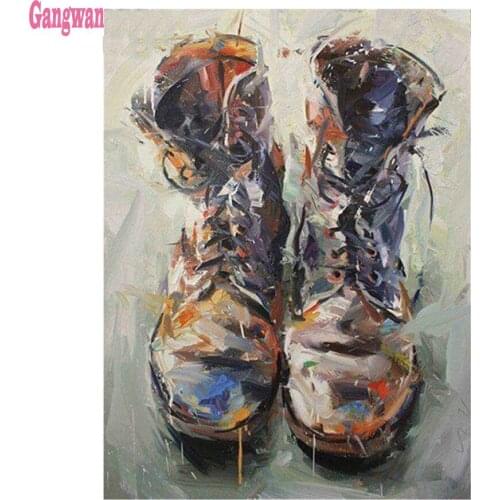 Diy diamond painting old boots Shoes Rhinestone diamond embroidery cross stitch full square round drill picture by numbers decor