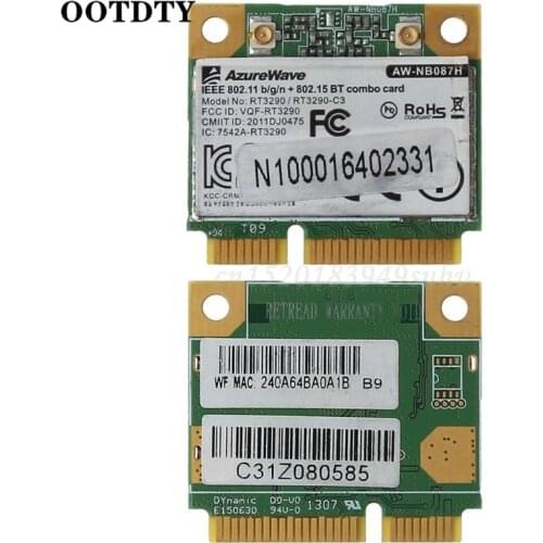AW-NB087H Ralink RT3290 Chipset IEEE 802.11 b/g/n 150Mbps Bluetooth 3.0HS Half Size MINI PCIe Wireless Wi-Fi Card WLAN Adapter