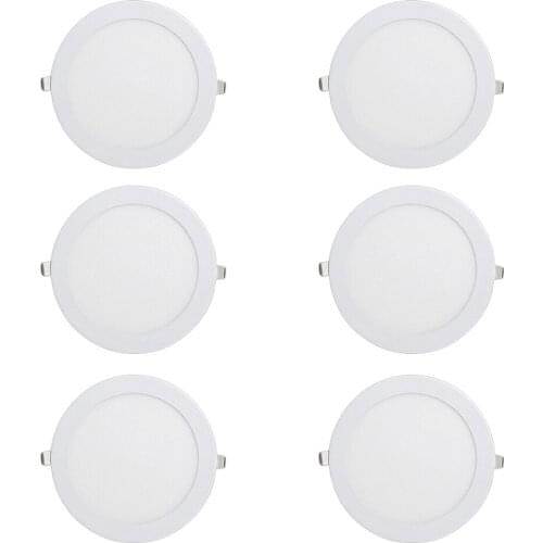 Blesiya 6XDimmable Recessed LED Panel Light Ceiling Down Lights Easy Setup