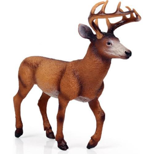 Large Deer Simulation Animal Christmas Elk Movable Doll PVC Model Doll Realistic Collection Cute Childrens Toys