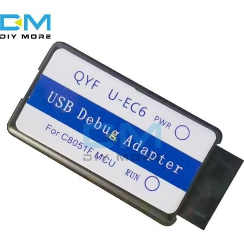 C8051F Emulator Downloader Programmer JTAG/C2 U-EC6/U-EC5/EC3 USB Debug Adapter 3.3V-5V C8051F00 C8051F3 with Cable