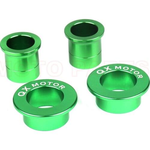 CNC Billet Aluminum Front & Rear Wheel Hub Spacers Fit KX125 KX250 KXF250 KXF450 Motorcycle Motorcross Dirt Bike Off Road