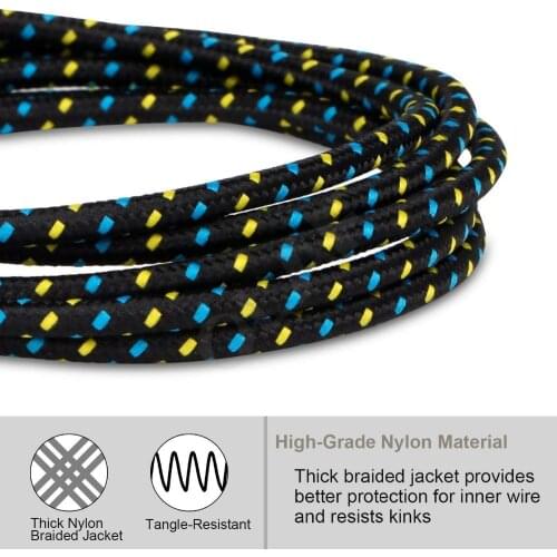 2.4A 0.2/1m/2m/3m Braided Micro USB Cable Data Sync USB Charger Cable For Samsung S7 HTC LG Huawei Xiaomi Android Phone Cables