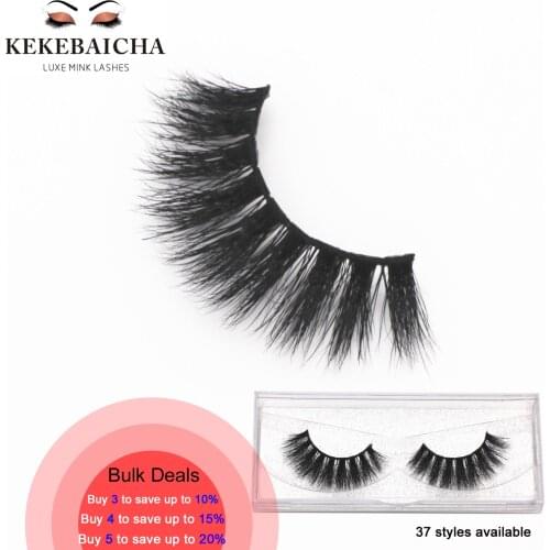 KEKEBAICHA Mink Eyelashes 3D Mink Lashes Long Dramatic Eye Lash Handmade Cruelty-free Mink Lashes False Eyelashes Makeup Lashes