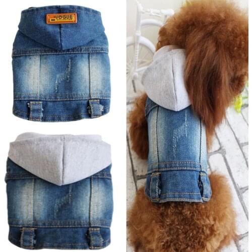 Summer Pet Dog Jacket Denim Coat Jeans Dog Jacket Clothes Apparel For Small Medium Dogs Cats Puppy Bulldog Chihuahua