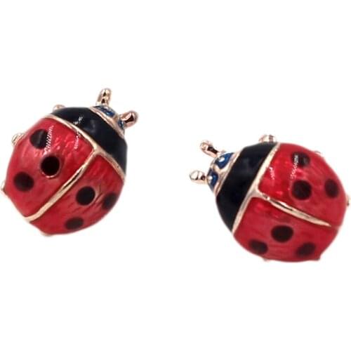 Hot Selling Fashion Cheap Ladybug Earrings Jewelry Lifelike Stud Earrings For Women