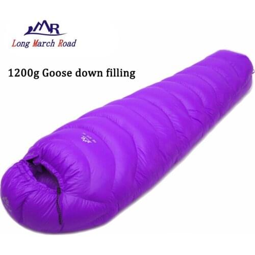 LMR 1200G White Goose Down Filling Down Can Be Spliced Sleeping Bag Mummy Style Ultralight Comfortable Slaapzak Sac De Couchage