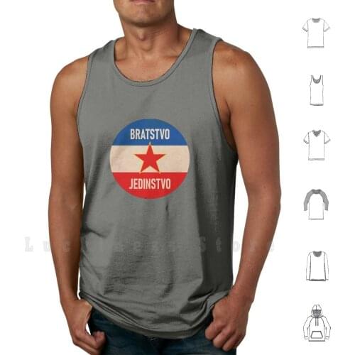 Brotherhood And Unity - Yugoslavia tank tops vest sleeveless Red Army Hammer And Sickle Communism Socialism Defend