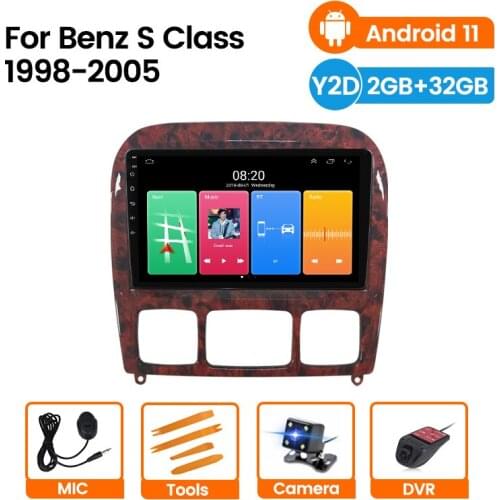 Android 11 For Mercedes Benz S Class W220 S280 S320 S350 S400 S430 S500 S600 S55 AMG Multimedia Stereo Car Player GPS Radio