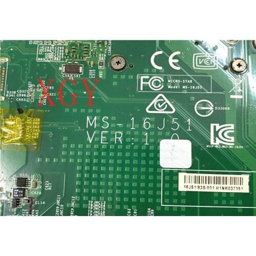Original FOR MSI GE62 GE72 motherboard MS-16J51 MS-16J5 1.0 I5-6300HQ SR2FP N16P-GT1-A2 100% teste OK